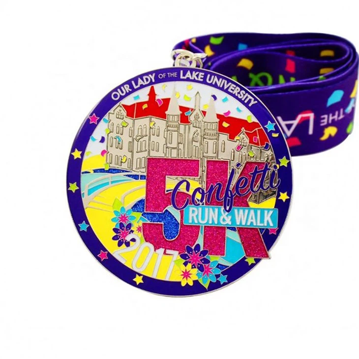 Running Gold Award Medal With Ribbon