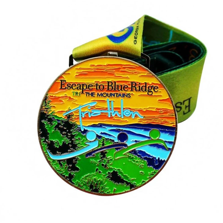 Running Gold Award Medal With Ribbon