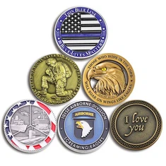 Lazè grave Hard emaye metal Custom defi pyès monnen